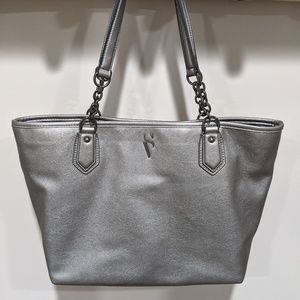 Simply Vera Wang Silver Tote Bag